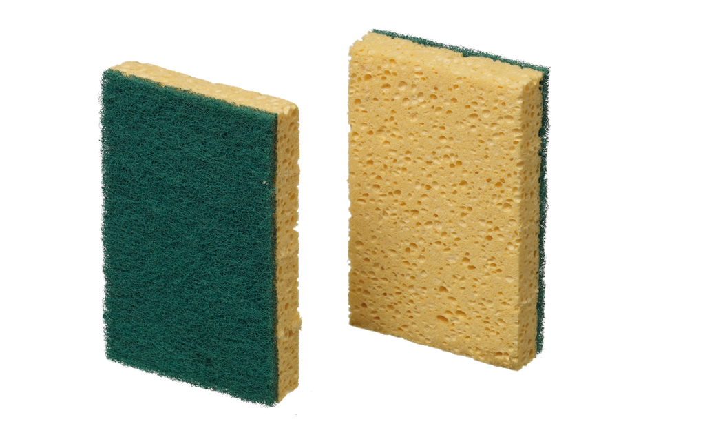 Spons Scotch-Brite 740ECO geel/groen - 140x90x25mm 10st